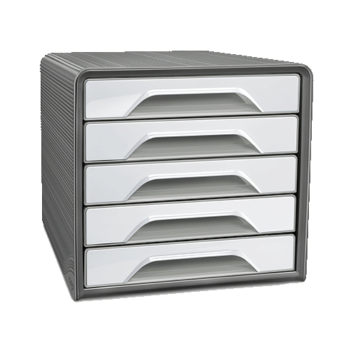 module de classement smoove recyclé gris foncé gris clair