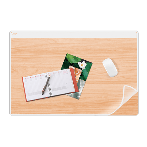 sous mains silva effet bois et transparents pour mettre documents, photos