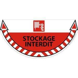 sticker take care sol stockage interdit équipement incendie